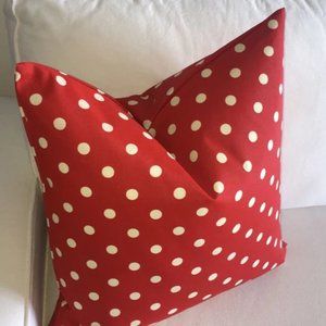 3 Left CasaMía Polka Dot American Red Pillow Cover
